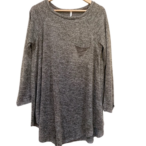 Beeson River Tops - Beeson River Long Sleeve Brushed Knit Tunic Mocha Size X-large